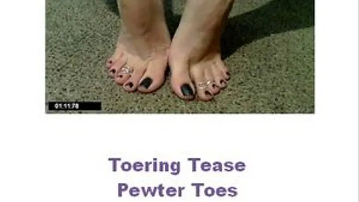 Sexy toe rings dark pewter toes