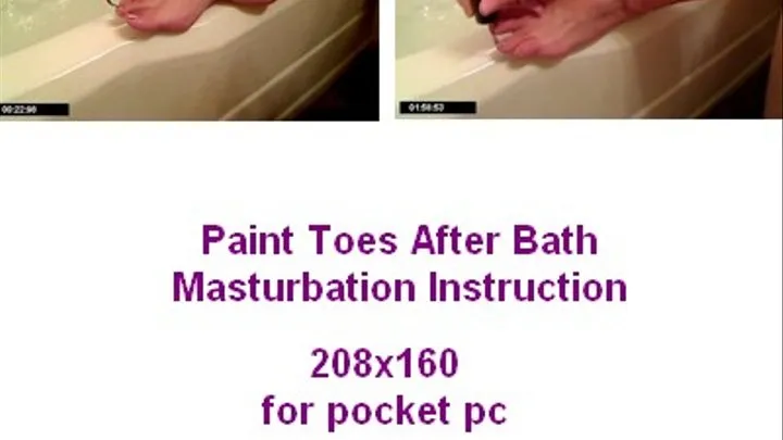 Painting My toes After a Bath for pocket pc