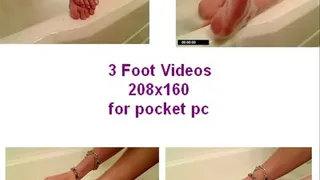 3 foot clips Dirty Feet Wash Feet Paint Toes Mast Inst for pocket pc