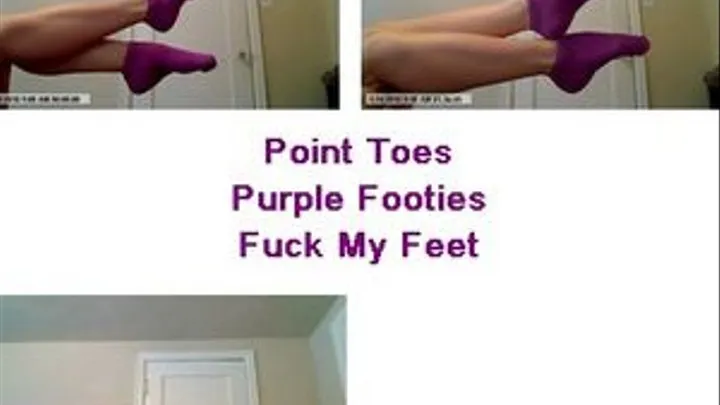 Pointing Toes New Purple Footies