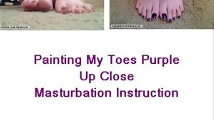 Painting Toes Dark Purple close up