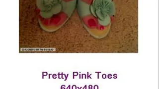 Pretty Pink Toes Flower heels