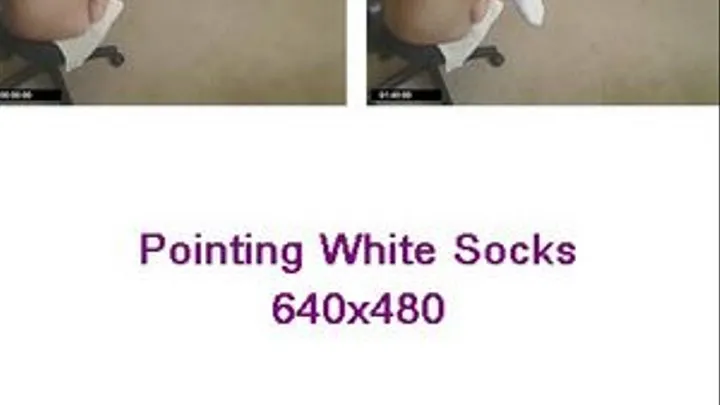 Poiting Sexy Toes in White Socks