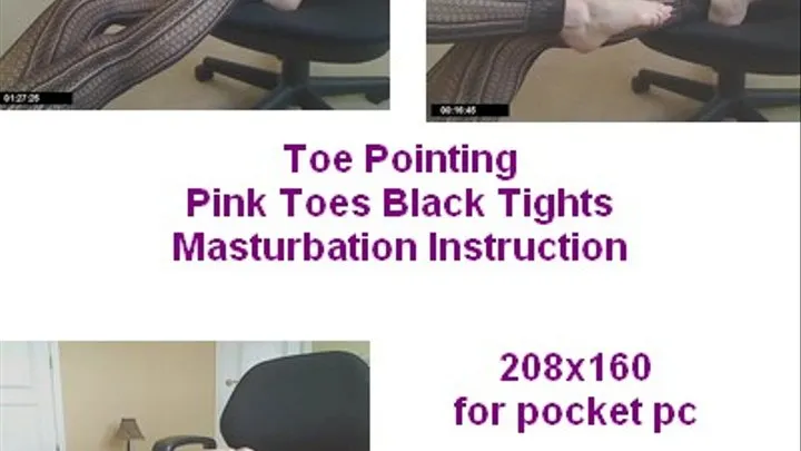 Toe Pointing Pink Toes Foot less Tights for pocket pc