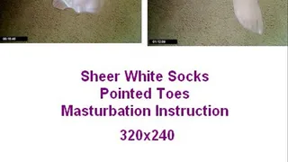 White Sheer Socks toe point mast inst