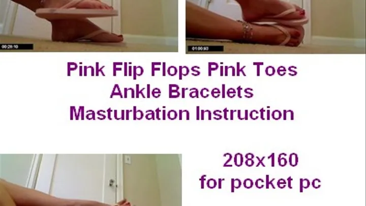 Pink Flip Flops Ankle Bracelet for pocket pc