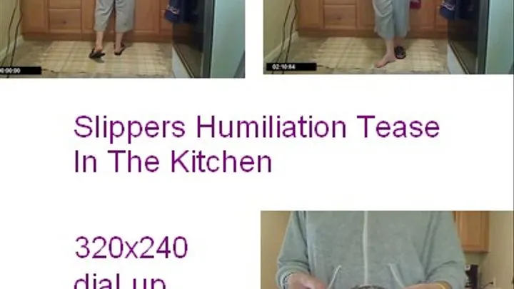 Slipper Tease in The Kitchen ................. dial up