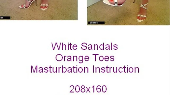 Sexy White Sandals Orange Toes for pocket pc