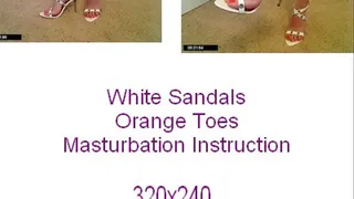 Sexy White Sandals Orange Toes .............. dial up