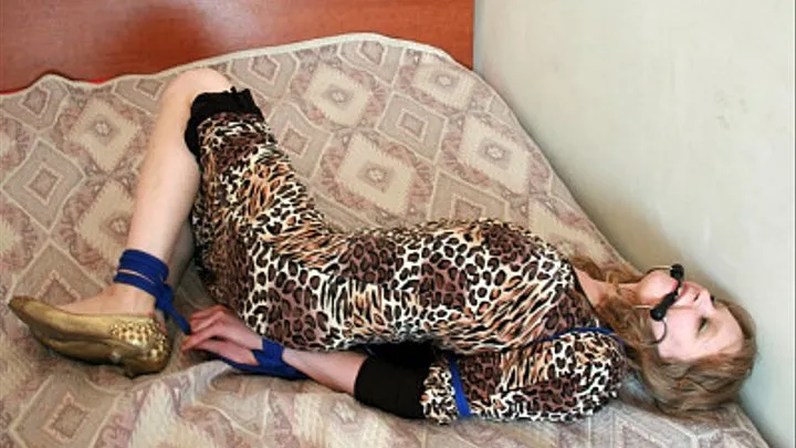 Sweetlana Leopard Dress, Bit Gag, Hogtie