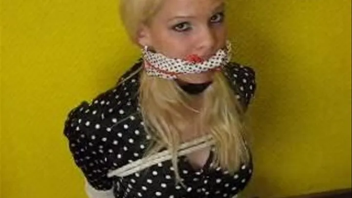 Sweet Anya Tightly Bound and Gagged With A Knotted Cleave Gag