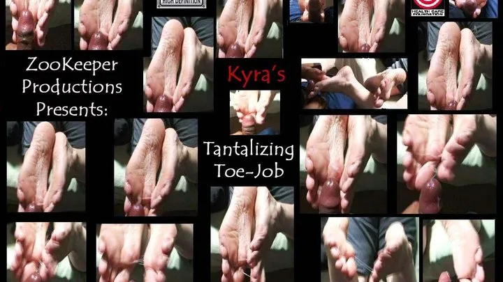 Kyra's Tantalizing Toe-Job with Massive Quadruple CUMSHOT!