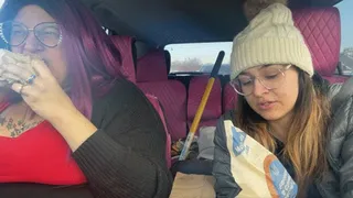 Cara & Jess Candid Car Ride Pt 2