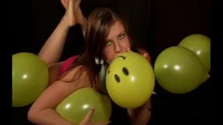 REEVEs HAPPY BALLOONS BLOWING POPPING BLOW TO POP SQUEEZING CLAWING FULL LENGTH