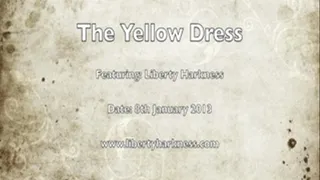 TS Liberty Harkness in Tiny Yellow Dress Wanking