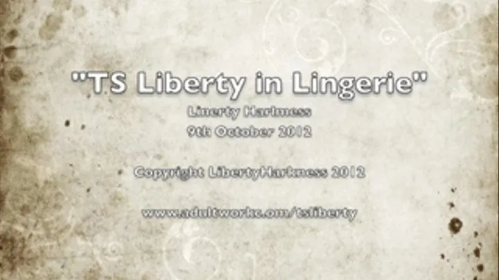 TS Liberty Harkness teasing in cream lingerie