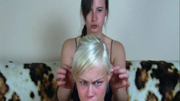 Ear - Natalia And Weronika - Blonde VS Brunette In Ear Pulling