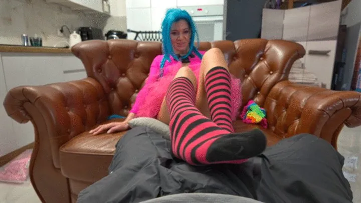 Jinx Massage Your Dick Gently Using Her Socks - Part 1