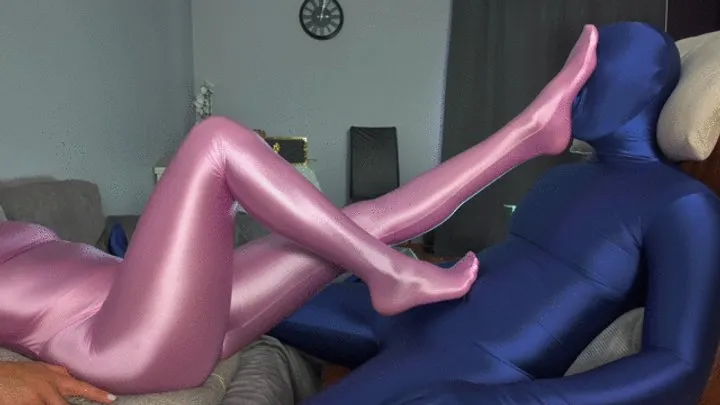 Ruslana In Pink Shiny Catsuit Rubs Dick