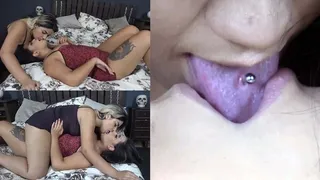 Pierced Tongue Of Helloise Debuts On Lesbian Kisses And Makes The Day Of Victoria Clip 03