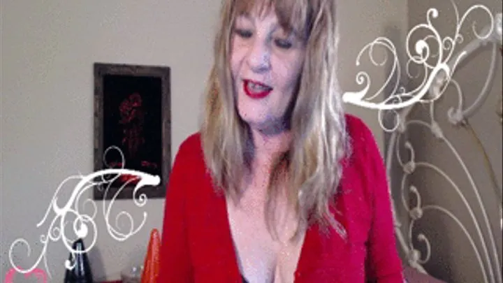 Slut Lady In Red Smoking