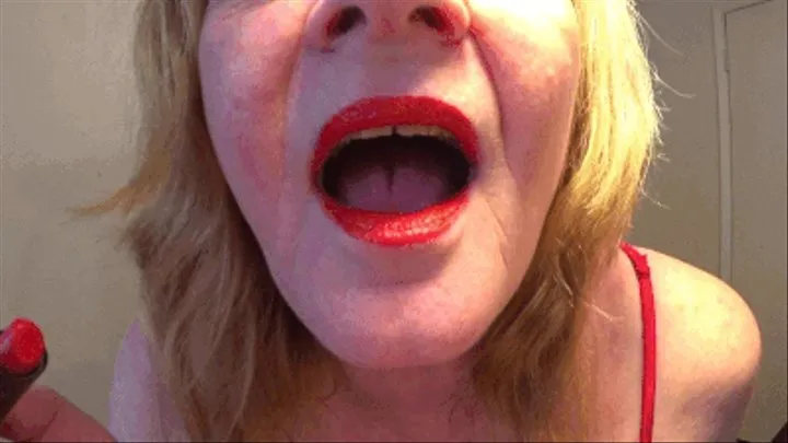 Ruby Red Lip Fetish Fun