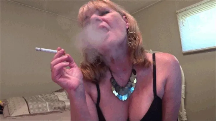 Power smoking 2 cigarettes boobie play