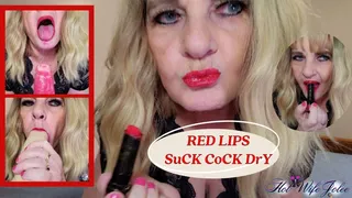 Lipstick Fetish: Red Lips! Sucking Your Cock Dry