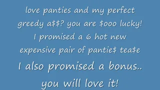 Panty lover Financial Domination part 963