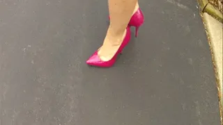 Jenna In Hot Pink 6” Heels Drivong Fast 5 46