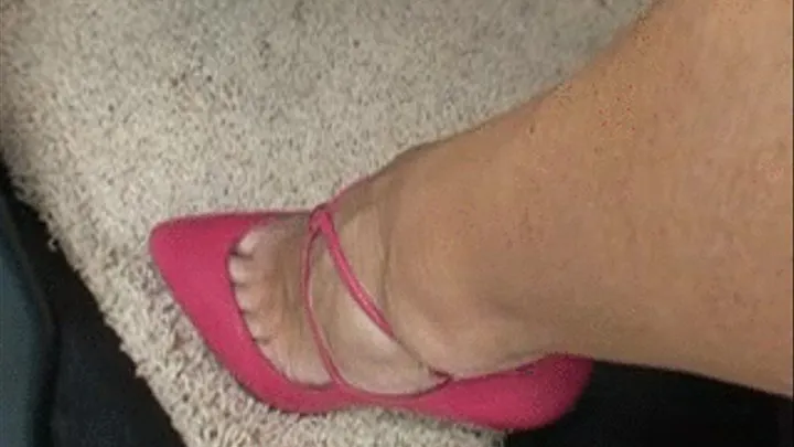 Jackie Revs In Hot Pink Pumps Part B