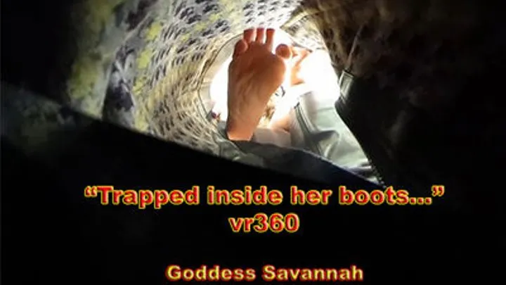 Trapped inside her boots