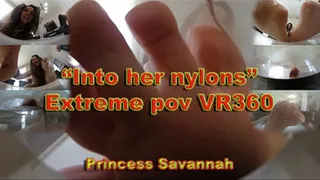 Into her nylons - extreme pov