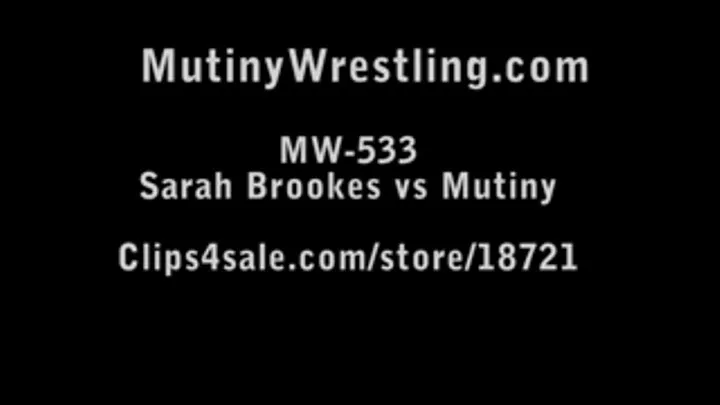 MW-533 Sarah Brooke vs Mutiny TOPLESS WEDGIES crotch and tits attacks PART 3