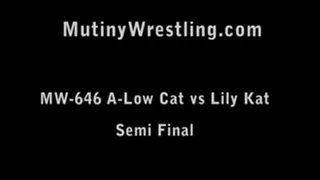 MW-646 Lily Kat vs A-Low Cat One Piece Thong tournament SEMI FINAL 02 (Part 1)