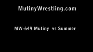 MW-649 Mutiny vs Summer Schoolgirl catfight wrestling Part 1