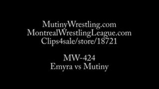 MW-424 Mutiny vs Emyra TOPLESS Nipple and breasts + wrestling Part 4