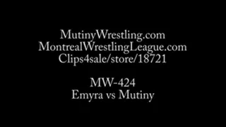 MW-424 Mutiny vs Emyra TOPLESS Nipple and breasts + wrestling Full Video