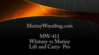 MW-411 Mutiny (in control) vs Whitney (helpless) PRO WRESTLING, Lift and Carry, HOT girl getting destroyed FULL VIDEO