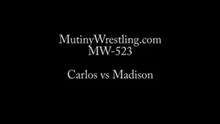 MW 523 Madison vs Carlos Mixed wrestling, Scissors, semi-competitive Part 1