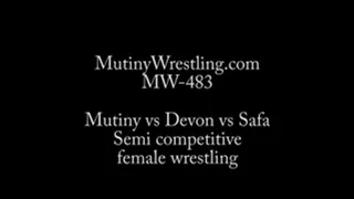 MW-483 Mutiny vs Safa Warda vs Devon D'Amo semi competitive female wrestling Part 3