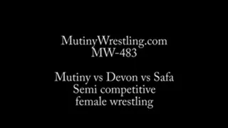 MW-483 Mutiny vs Safa Warda vs Devon D'Amo semi competitive female wrestling Part 2