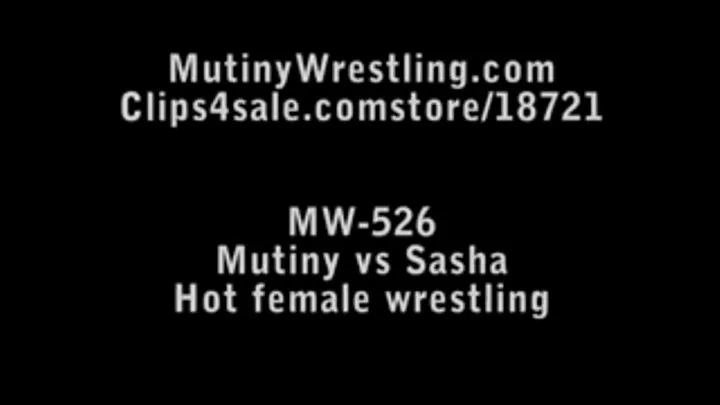 MW-526 Mutiny vs SASHA Semi competitive wrestling outside in lingerie PART 1