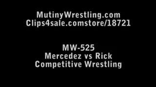 MW-525 Mercedez vs Carlos COMPETITIVE mixed wrestling Part 3