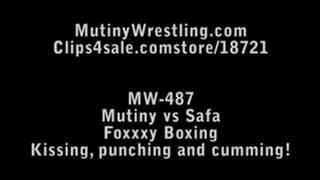 MW-487 Mutiny vs Safa Warda Foxxxy boxing. breasts/belly/pussy punching, kissing, cumming Full Video