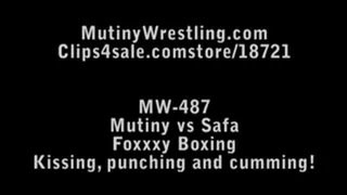 MW-487 Mutiny vs Safa Warda Foxxxy boxing. breasts/belly/pussy punching, kissing, cumming Part 3