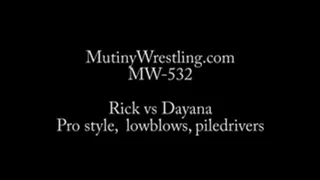 MW-532 Dayana vs Rick Mixed Pro Wrestling Lowblows Piledrivers FULL VIDEO