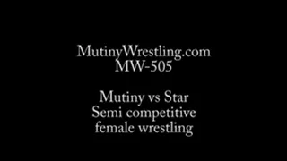 MW-505 Mutiny vs the beautiful STAR Light-semi comp female wrestling Part 1
