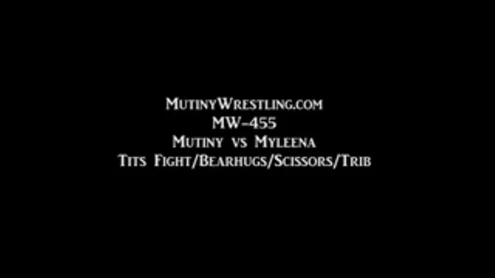 MW-455 Mutiny vs Myleena TITS FIGHT/ Bearhugs/ trib/scissors MATCH #3