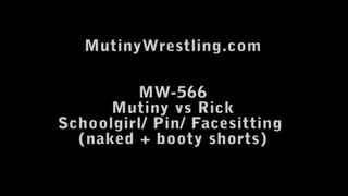 MW-566 Mutiny vs Rick school girl, school girl pin, NAKED FACESITTING topless breasts smothering Full Video